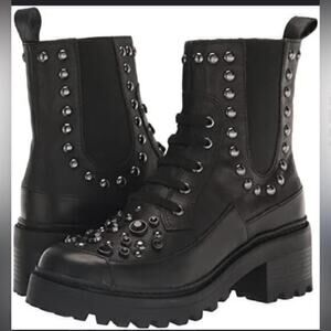 NEW Karl Lagerfeld Breck Embellished Lug Boot. SIZE 6